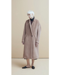 Schai Column Lapaz Plush Llama Wool Cape Coat