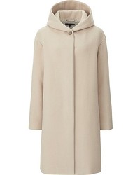 Uniqlo Soft Wool Blend Hooded Coat
