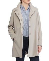 Lauren Ralph Lauren Stand Collar Crepe Coat