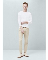Mango Outlet Slim Fit 5 Pocket Gart Dyed Trousers