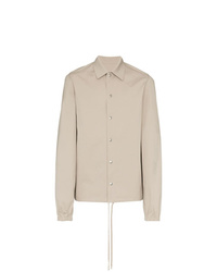 Beige Cotton Shirt Jacket