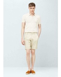 Mango Outlet Cotton Pleated Bermuda Shorts