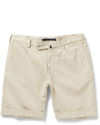 Incotex Slim Fit Linen And Cotton Blend Shorts