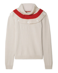 Tomas Maier Convertible Striped Cashmere Sweater