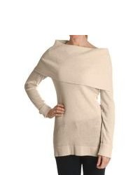 Cullen Over The Shoulder Cowl Neck Sweater Cashmere Ivory
