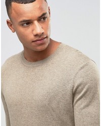 Asos 2 Pack Cotton Sweater In Oatmeal Save