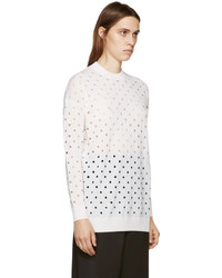 MCQ Alexander Ueen Ivory Perforated Sweater