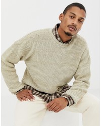 ASOS DESIGN Asos Relaxed Fit Jumper In Oatmeal