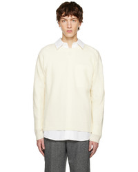 Solid Homme Beige Diagonal Sweater