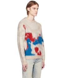 John Elliott Beige Jacquard Sweater
