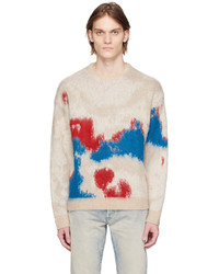 John Elliott Beige Jacquard Sweater