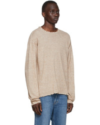 Acne Studios Brown Distressed Sweater