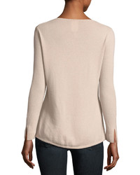Neiman Marcus Cashmere Collection Cashmere Crewneck Sweater