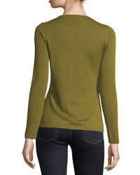 Neiman Marcus Cashmere Collection Modern Superfine Cashmere Crewneck Sweater
