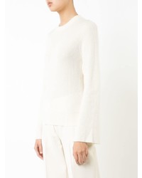 Ryan Roche Cashmere Flared Sleeves Ribbed Jumper