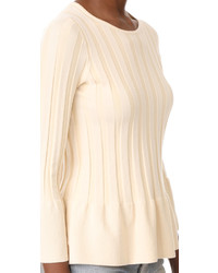 TSE Cashmere Peplum 34 Sleeve Sweater