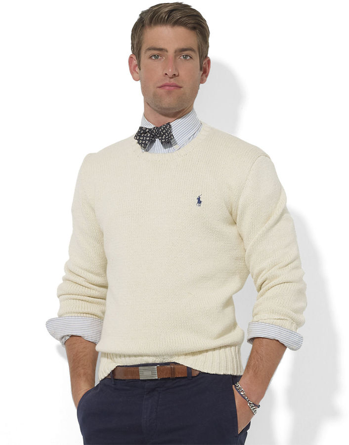 Polo Ralph Lauren Cotton Crewneck Pullover, $115 | Lord & Taylor | Lookastic
