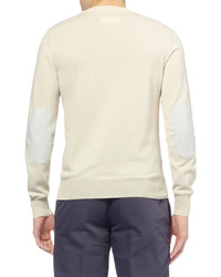 Maison Martin Margiela Elbow Patch Knitted Cotton Sweater