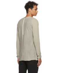 Label Under Construction Grey Arched Wrinkled Sweater