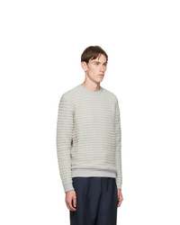 Giorgio Armani Off White Bubble Knit Sweater