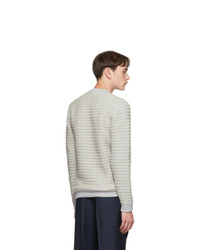 Giorgio Armani Off White Bubble Knit Sweater