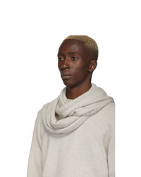 Deveaux New York Off White Cashmere Scarf Sweater