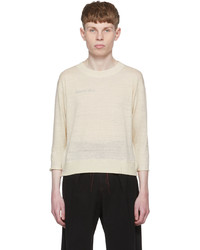 Maison Margiela Off White Linen Sweater