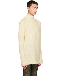 Rick Owens Off White Oversized Turtle Sweater