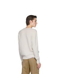 Etro Off White Wool Crewneck Sweater