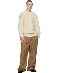 Hed Mayner Off White Wool Sweater