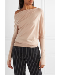 Tom Ford One Shoulder Cashmere And Silk Blend Sweater