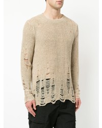 Song For The Mute Oversized Distressed Knit Sweater