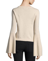 Alice + Olivia Parson Crewneck Bell Sleeve Pullover Sweater