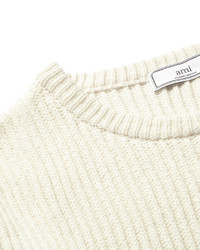 Ami Ribbed Cotton Sweater