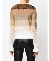 Marco De Vincenzo Ruffled Colour Block Jumper