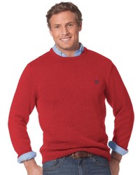 Chaps Solid Crewneck Sweater