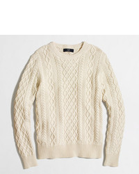 J.Crew Factory Tall Fisherman Cable Crewneck Sweater