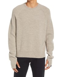 rag & bone Undyed Long Sleeve Merino Wool Crewneck Sweater