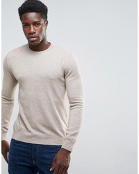 Benetton United Colors Of Cashmere Blend Sweater In Beige