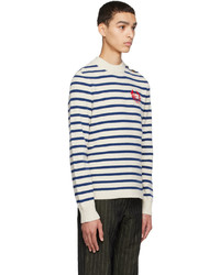 Erdem White Stripe Sweater