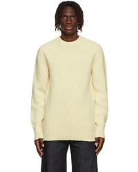 Jil Sander Yellow Wool Ribbed Sweater