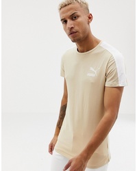 Puma Archive T7 Muscle Fit T Shirt In Beige 57501543