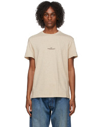 Maison Margiela Beige Distorted Logo T Shirt