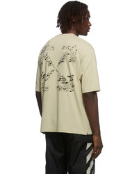 Off-White Beige Paint Splat Arrow T Shirt