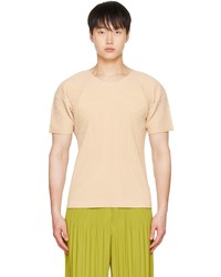 Homme Plissé Issey Miyake Beige Recycled Polyester T Shirt