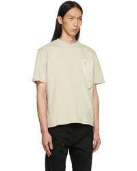 Heliot Emil Beige Shaped Pocket T Shirt