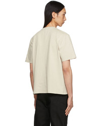 Heliot Emil Beige Shaped Pocket T Shirt