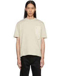 Heliot Emil Beige Shaped Pocket T Shirt