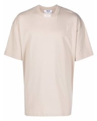 MSGM Drop Shoulder Cotton T Shirt