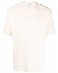 Stone Island Embroidered Logo Cotton T Shirt